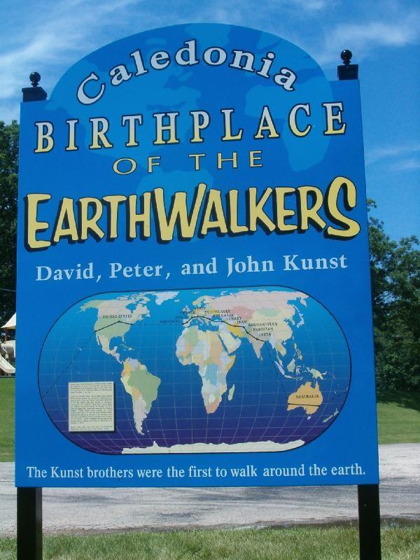 Earthwalkers sign in Caledonia, MN